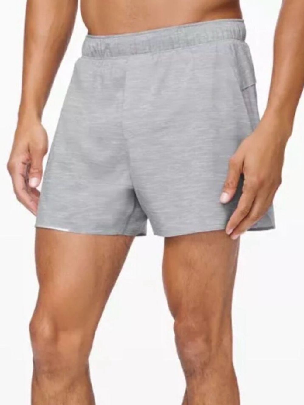 lululemon athletica Light Gray Men's surge mesh lined running Shorts S